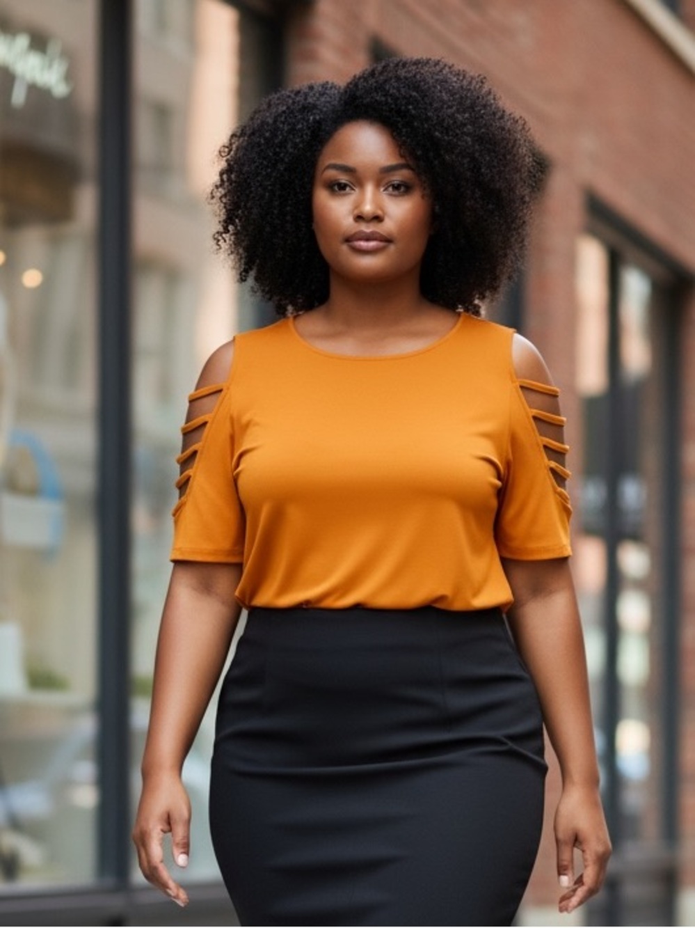 MICHAEL Michael Kors Marigold Cold Shoulder Day to Evening Top